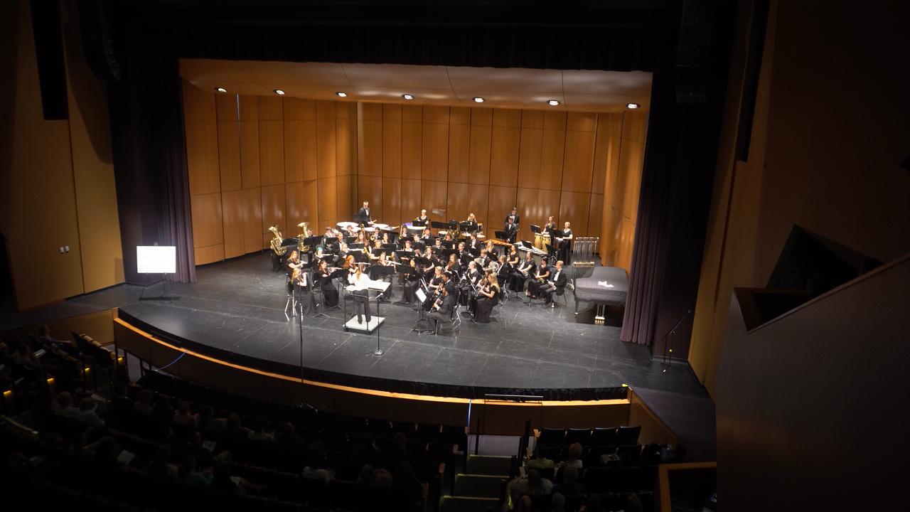 wind ensemble in brush hall